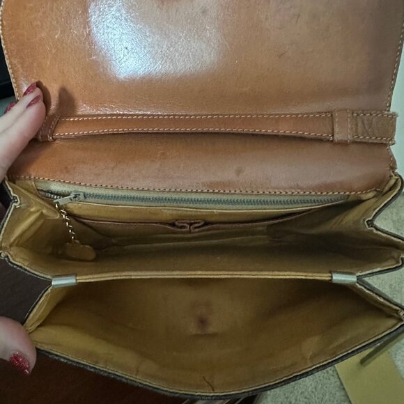 Celine Macadam Canvas Shoulder Bag PVC Leather - GUC - Picture 10 of 11